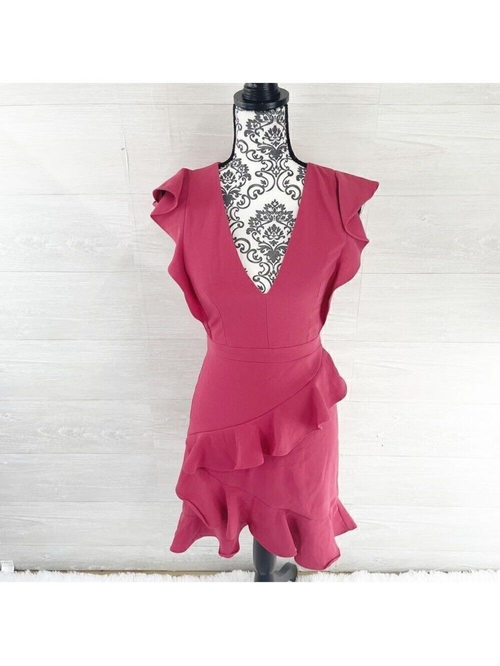 Anthropologie ML Monique Lhuillier Asymmetrical Ruffle Dress - Picture 4 of 10